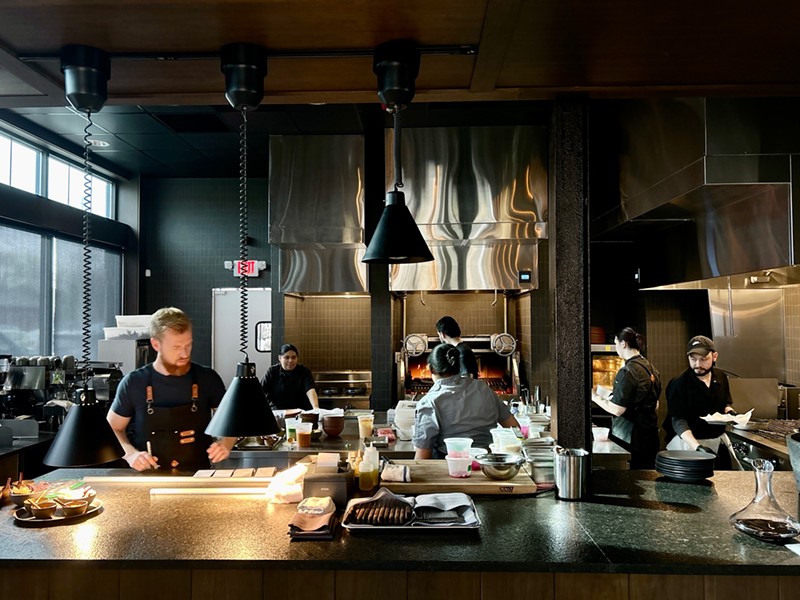 The heart of the kitchen at Vecino is an open-fire hearth. - Steve Neavling