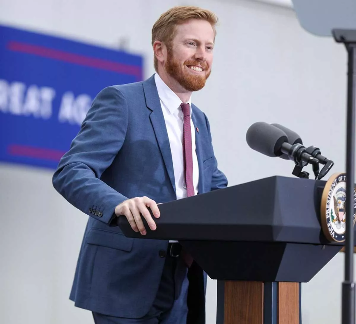 Then-candidate Peter Meijer at a campaign rally for Donald Trump ahead of the 2020 election. - Tom Caprara, Wikimedia Commons