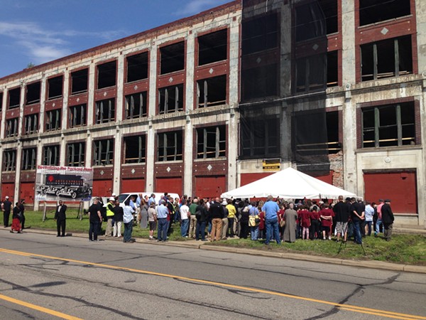 Groundbreaking for Arte Express' rehab of Detroit's Packard Plant. - LEE DEVITO