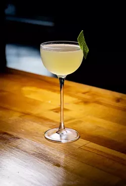 The cocktail menu at Miss Eva’s includes the Spruce, served in a coupe glass. - Courtesy photo