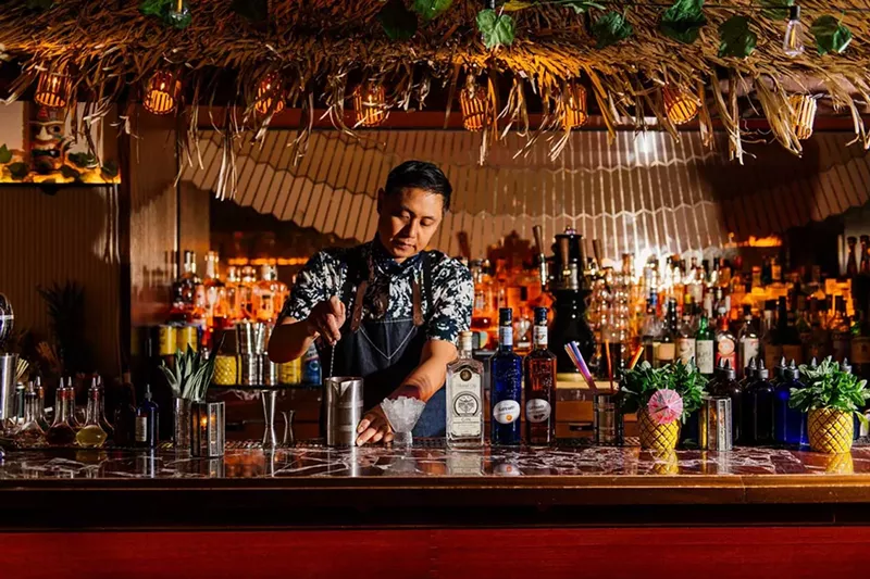 Darryl Chan of New York City’s Portrait Bar has created a menu of tiki classics for Model T-iki. - Emily Berger