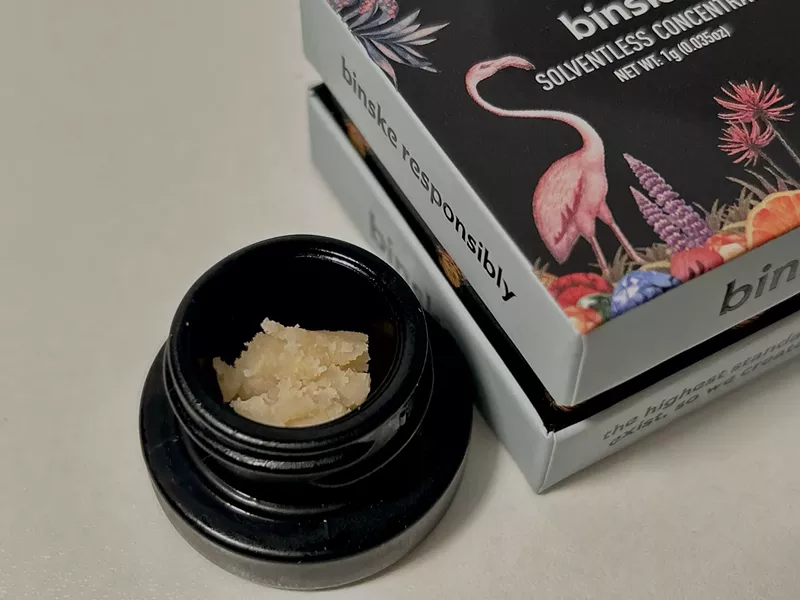 Among binske’s products is live hash rosin. - Steve Neavling