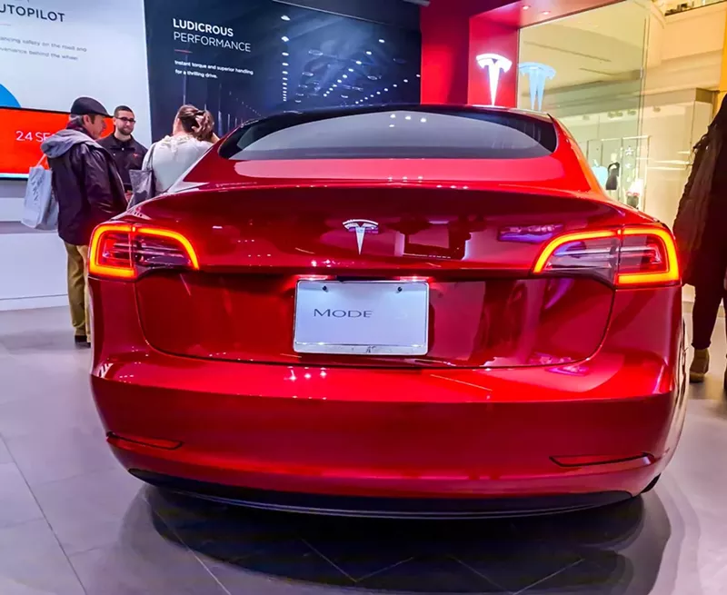 A Tesla showroom at the Somerset Collection in Troy. - Shutterstock