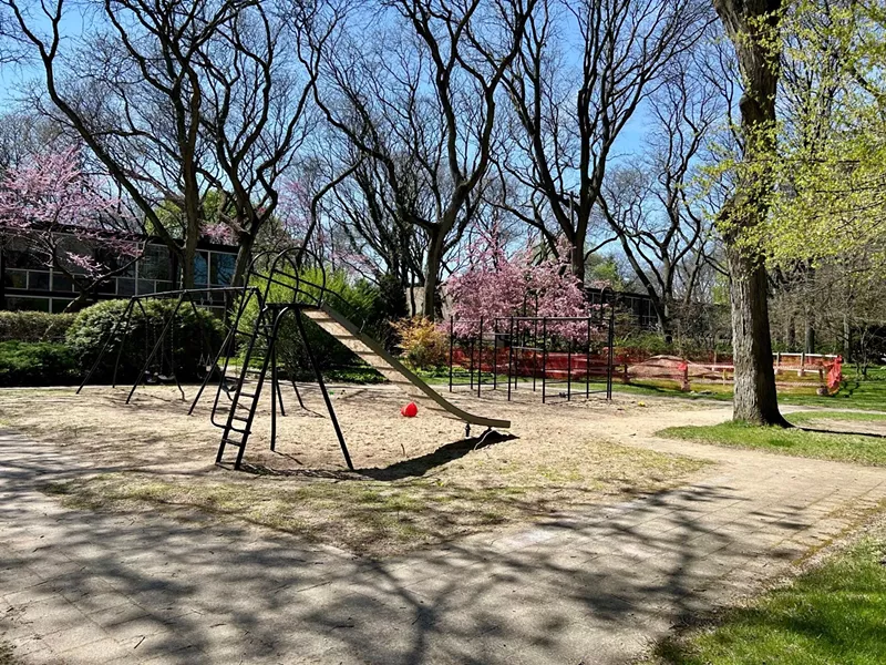 One of Detroit Thermal’s excavation sites is next to a playground, which residents say is the “heart” of the area. - Steve Neavling