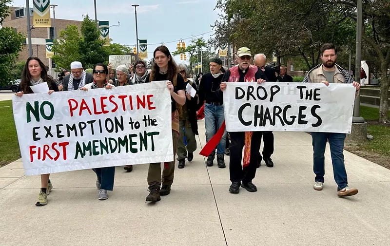 Religious leaders and Wayne State University students demanded misconduct charges be dropped against a pro-Palestinian activist. - Steve Neavling