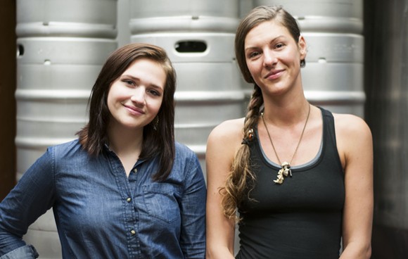 Rachel Smith, left, and Chelsea Piner; assistant and head brewer at Traffic Jam & Snug. - Tom Perkins