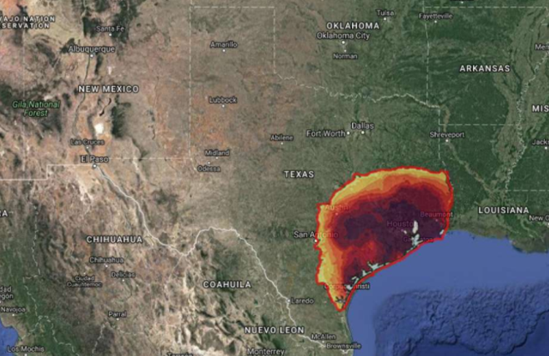 This is what Hurricane Harvey would look like if it landed in Michigan