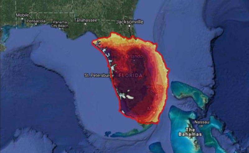 This is what Hurricane Harvey would look like if it landed in Michigan