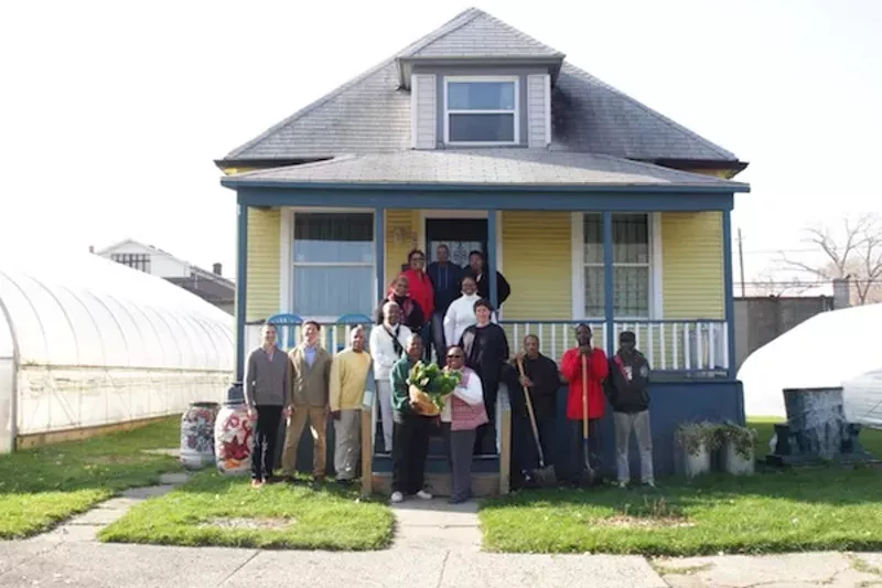 The Oakland Avenue Urban Farm poses for a photo - Courtesy James Lesko