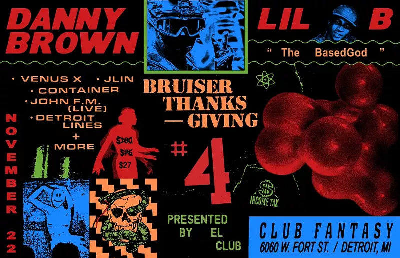 Danny Brown will perform with Lil B for Bruiser Thanksgiving 4 (2)