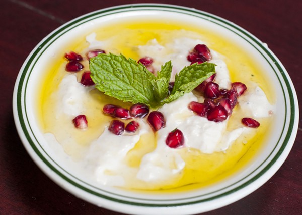 Baba ghanouj with pomegranate - Tom Perkins
