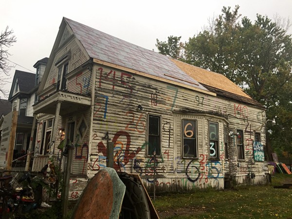 The Heidelberg Project's "Numbers House" is undergoing renovation. - COURTESY PHOTO - HEIDELBERG PROJECT