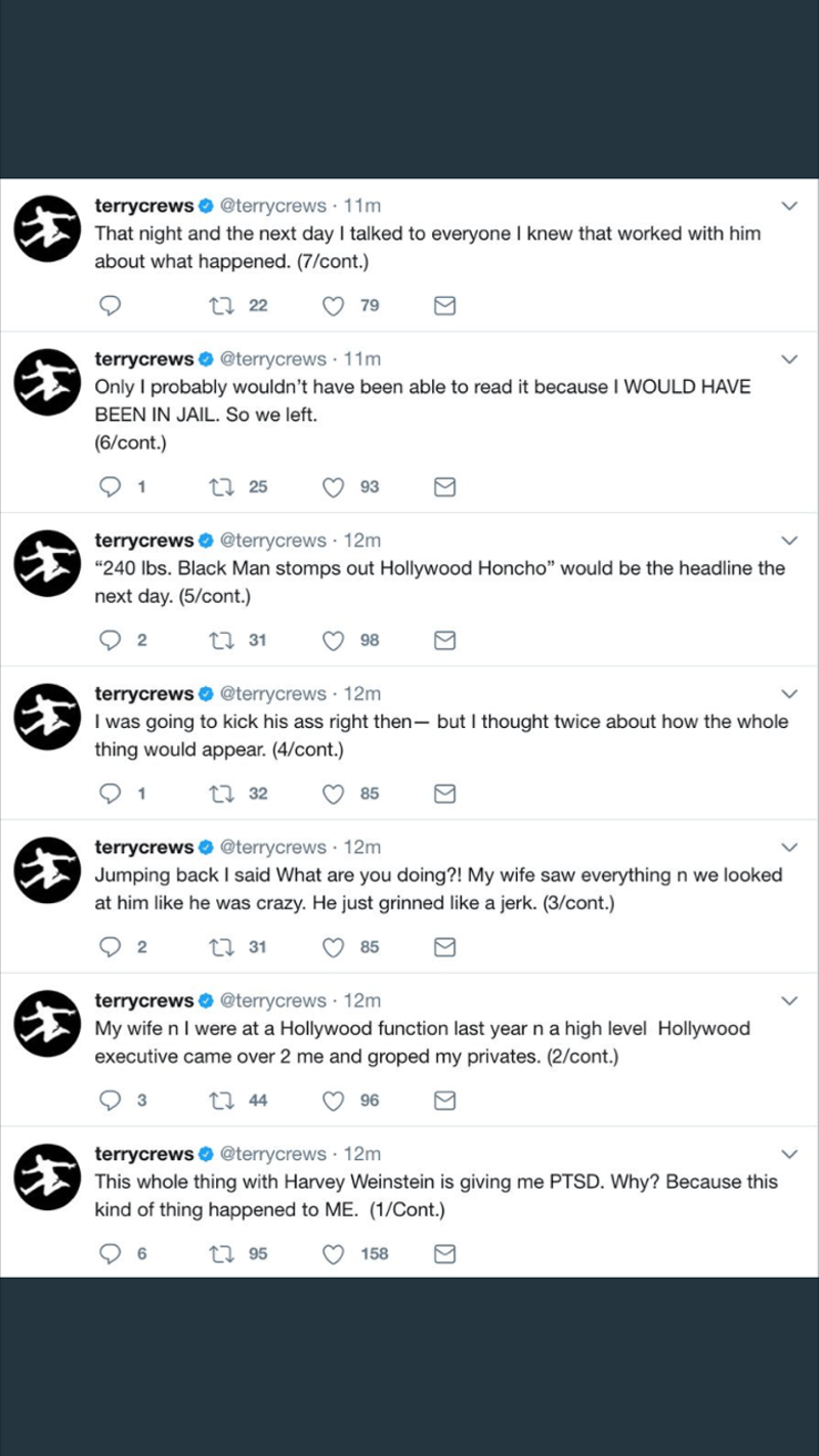 Terry Crews comes forward with his own story of getting groped by a Hollywood exec