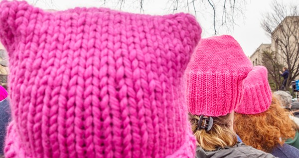 Pussy hats at the Women's March on Washington, D.C. in January. - Shutterstock