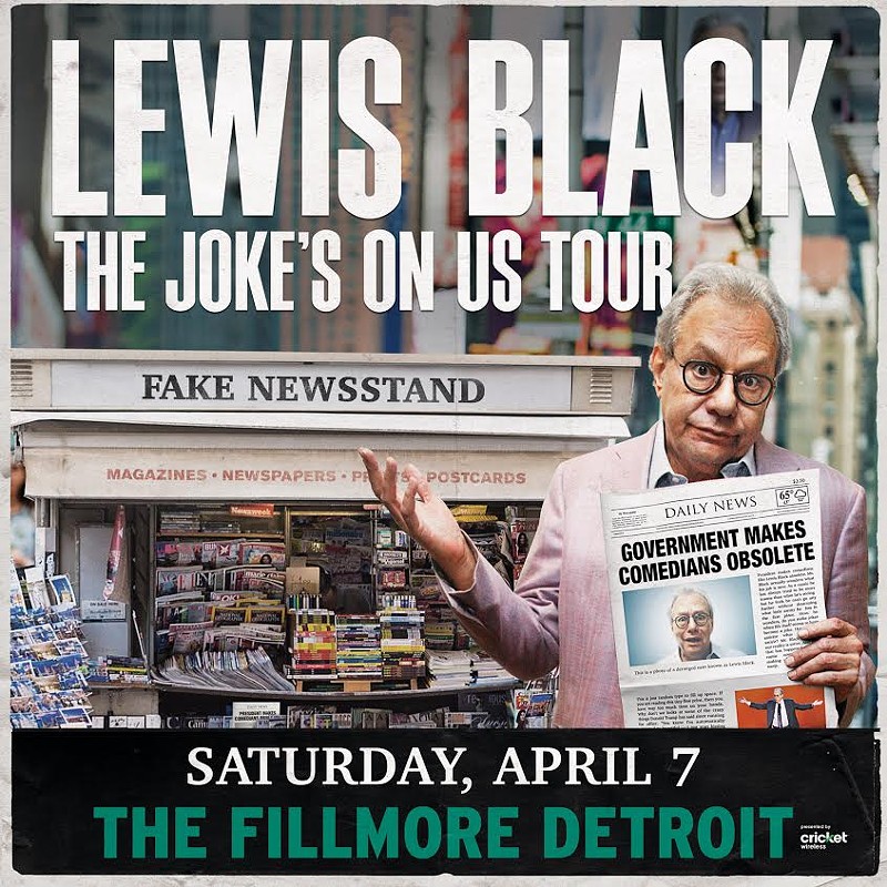 Comedian Lewis Black headed to Detroit in April