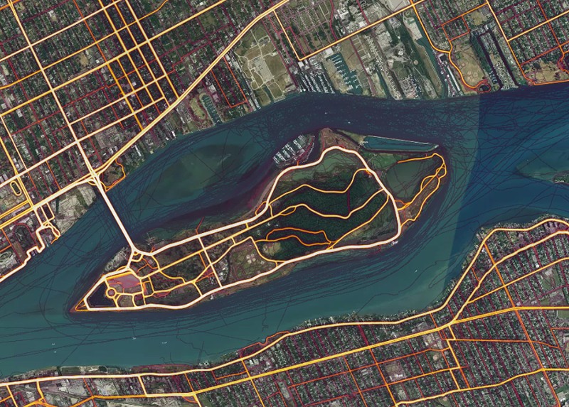 Activity heatmap shows where people exercise in Detroit (2)