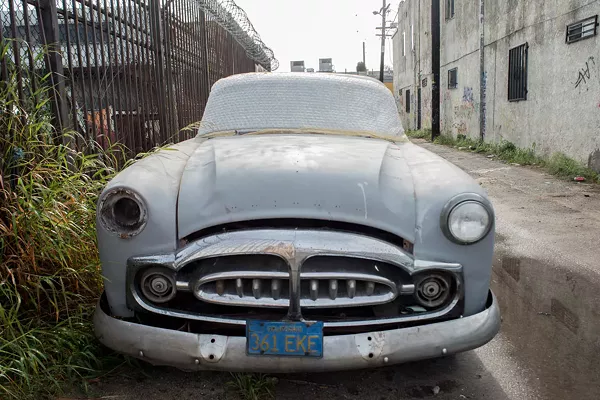 Can you see the influence of African art on this old Packard sedan?