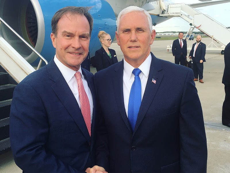 Michigan Attorney General Bill Schuette poses with Vice President Mike Pence. - Courtesy photo