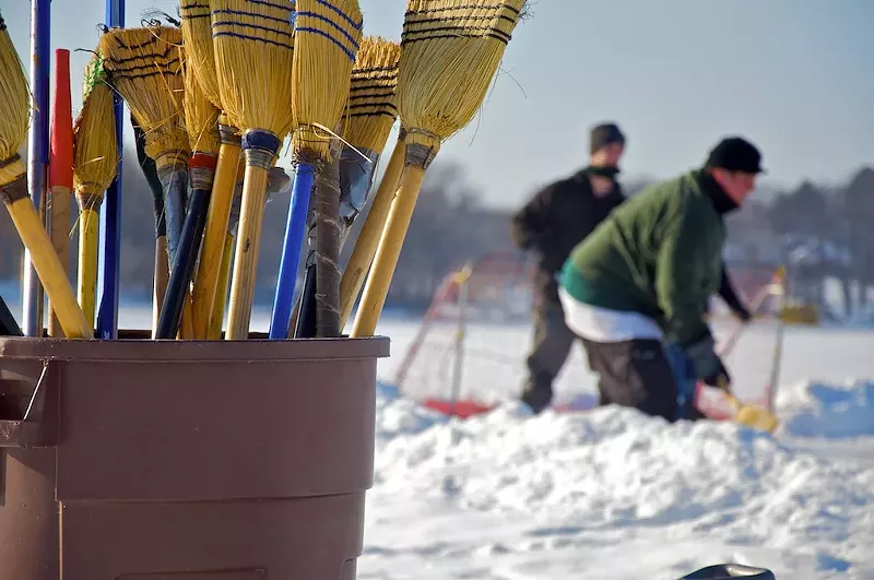 A broomball league is coming to The Rink at Campus Martius