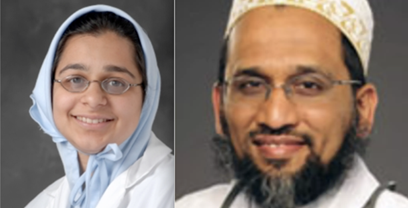 Dr. Jumana Nagarwala (left) and Dr. Fakhruddin Attar (right) along with Attar's wife, are accused of female genital mutilation. - Photos via Henry Ford Health System and St. Joseph Mercy Health System, respectively