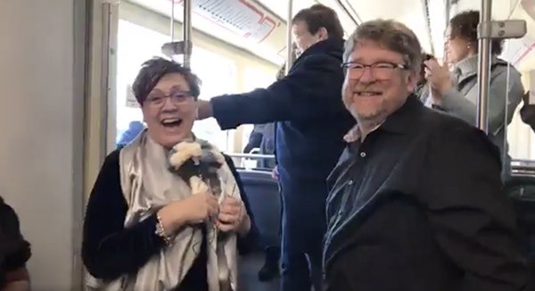 A couple got hitched on the QLine this weekend and it was actually really cute