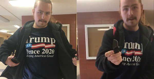 Video: Trump shirt-wearing WSU student suspended after pulling knife on campus