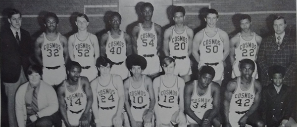 While metro Detroit communities were gearing up to fight school integration, Hamtramck was largely successfully integrated already. - Hamtramck High School varsity basketball team, Hamtramck High School Yearbook, 1970-1971