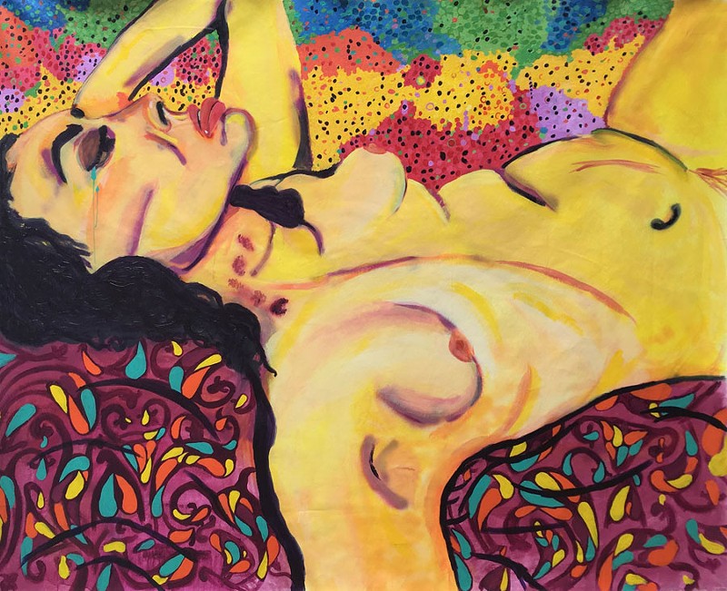 Callie Nazzpuller, "Another Head 1." Acrylic on canvas. - Courtesy photo