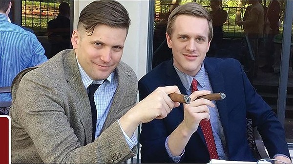 White nationalist Richard Spencer and alt-right attorney Kyle Bristow. - Photo via Twitter