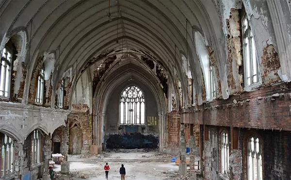 An abandoned church in Detroit.