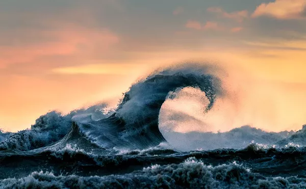 &ldquo;It was during an intense wind storm in the fall of 2014 that I first witnessed the powerful waves Lake Erie can generate. Lake Erie is the shallowest and the warmest of the five Great Lakes. And the waves I capture on this lake are generally two-fold. There are the main lake waves, which are generated from strong winds that whip up the water, and there are secondary waves that are created when these waves crash into barriers near the shoreline.&rdquo;