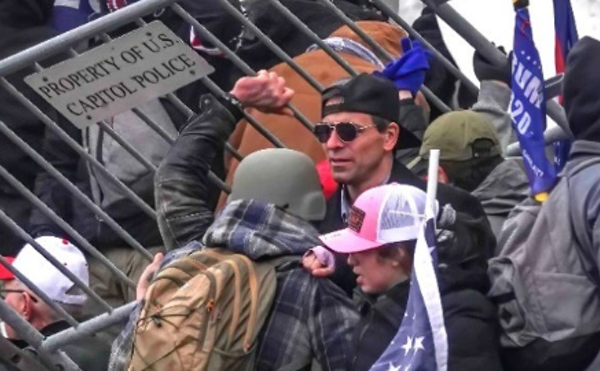 GOP gubernatorial candidate Ryan Kelley spotted amid the mob on Jan. 6.