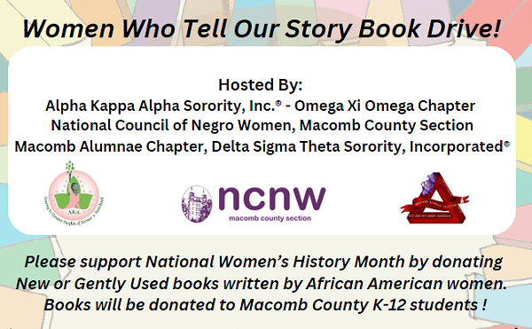 Women Who Tell Our Story: A Women’s History Month Celebration & Book Drive