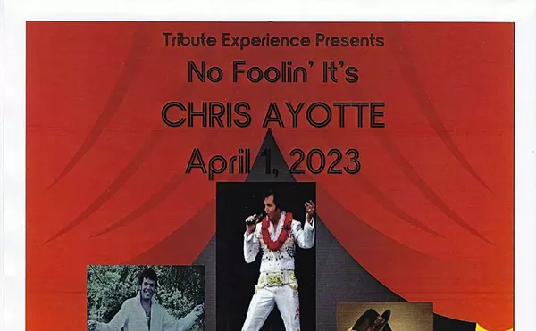 No Foolin' It's Chris Ayotte as Tom Jones, Elvis, Frank Sinatra, Dean Martin, and many more