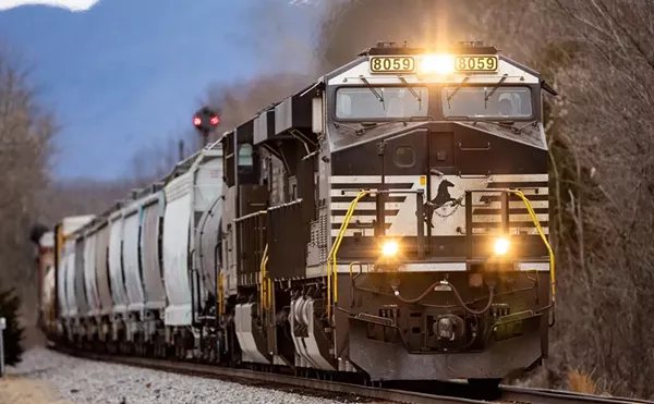 A Norfolk Southern train.