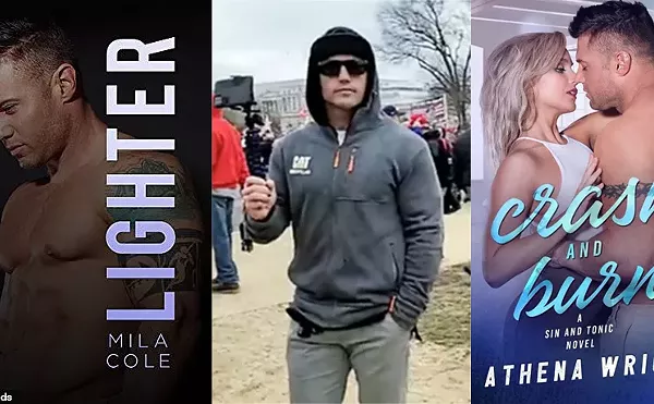 Logan Barnhart, a model who posed for romance novel covers, was sentenced to three years in prison for his role in the insurrection.