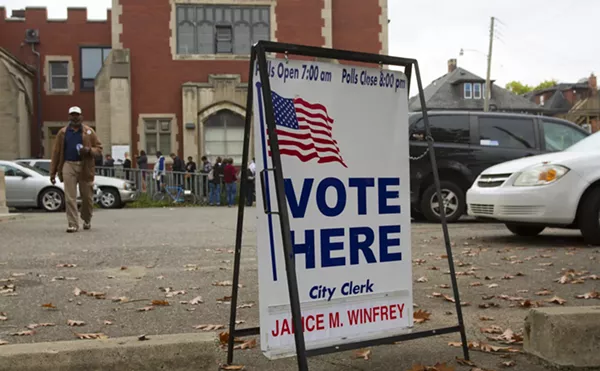 A polling station in Detroit.