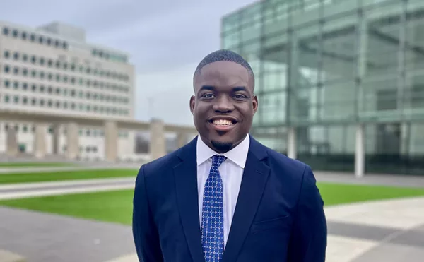 Justin Onwenu, an environmental activist, is headed back to Detroit after he graduates from Columbia Law School.