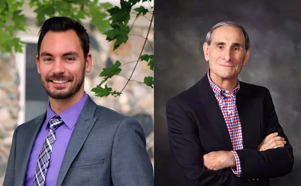 Former Eastpointe City Councilman Michael Klinefelt (left) and Warren Human Resources Director George Dimas were the top vote getters in their primary races for mayor.