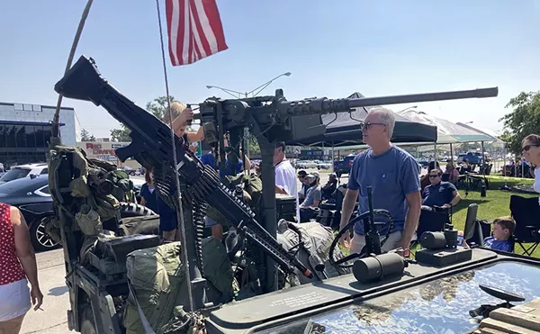 A military Jeep had tried to crash a party for a different war-inspired vehicle.