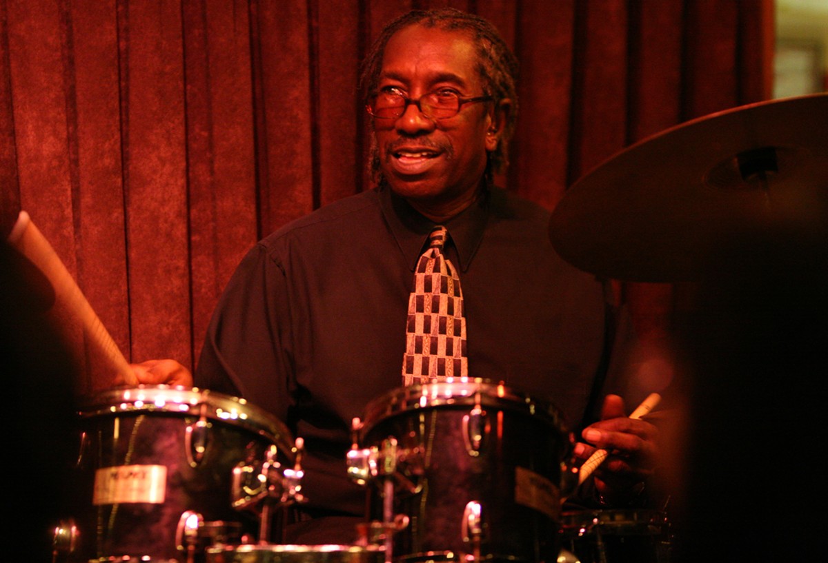 Spider Webb at the drums