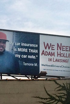A campaign sign for Adam Hollier on Detroit's east side.