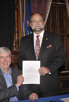 GOP Senate Majority Leader Alan Meekhof and Rick Snyder: It never stops with these ghouls.