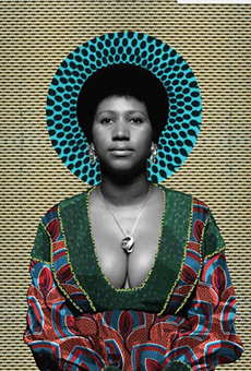 Aretha Franklin portrait by Makeba Rainey