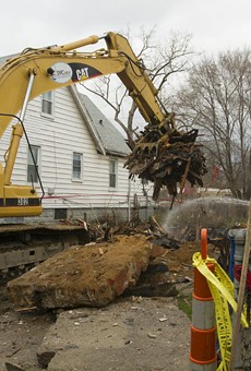 A Detroit Land Bank demolition