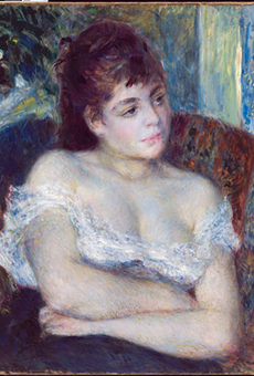 "Woman in an Armchair," 1874, Pierre-Auguste Renoir, French; oil on canvas.