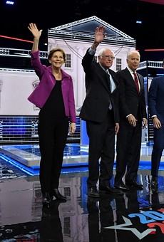 Mike Bloomberg, Sen. Elizabeth Warren, Sen. Bernie Sanders, former Vice President Joe Biden, Mayor Pete Buttigieg, and Sen. Amy Klobuchar at a recent debate. Only Sanders and Biden remain in the race.