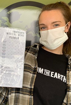 From the Earth employee holding a laminated menu.