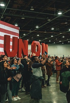 Thousands of people attended a rally for presidential candidate Bernie Sanders at Detroit's TCF Center on Friday, March 6. Within weeks, the center was transformed into a field hospital for COVID-19 patients.