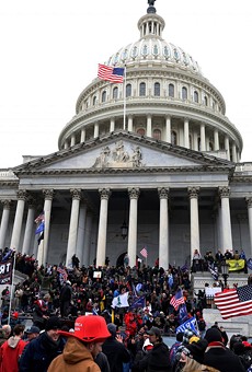 Mob of Trump supporters outside the Capitol building on Wednesday.